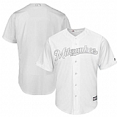 Brewers Blank White 2019 Players' Weekend Player Jersey Dzhi,baseball caps,new era cap wholesale,wholesale hats